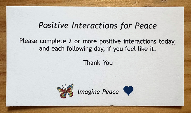 The business size card Jack developed. 